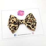 Pinch Bow - Leopard Print