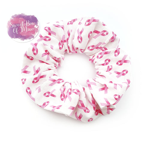 Pink Ribbon Scrunchie