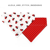 Dog Bandana {Reversible} - Ladybird/Spots